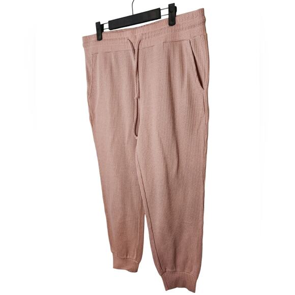 BCBGeneration Waffle Knitt Pink Jogger Leisure Pants - Picture 4 of 7